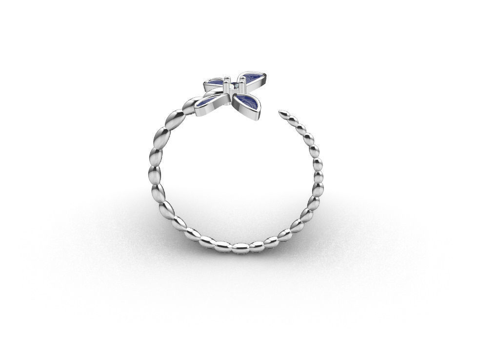 Dragonfly ring 3D print model_8