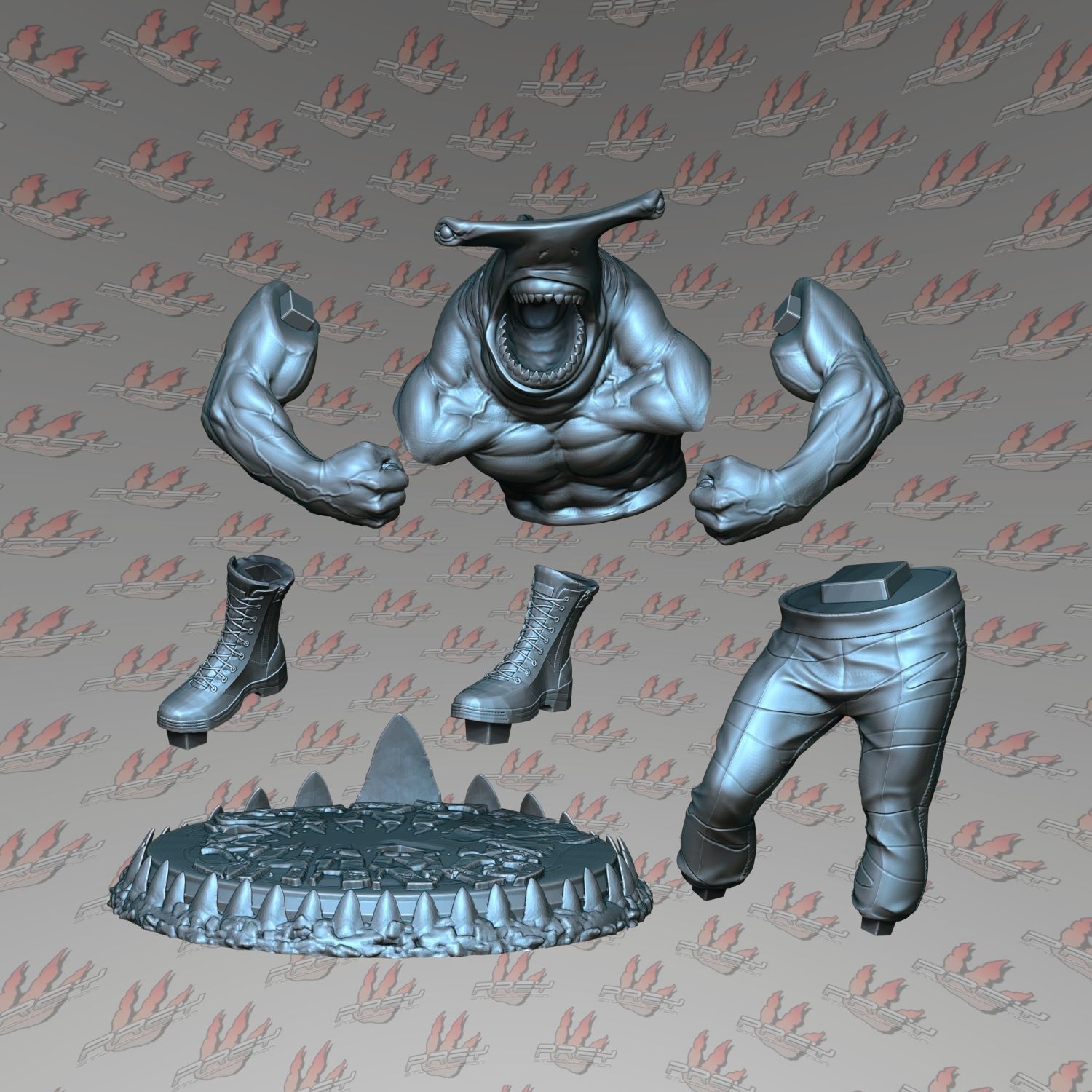 Jab 1-24 Scale Street Sharks 3D print model_5