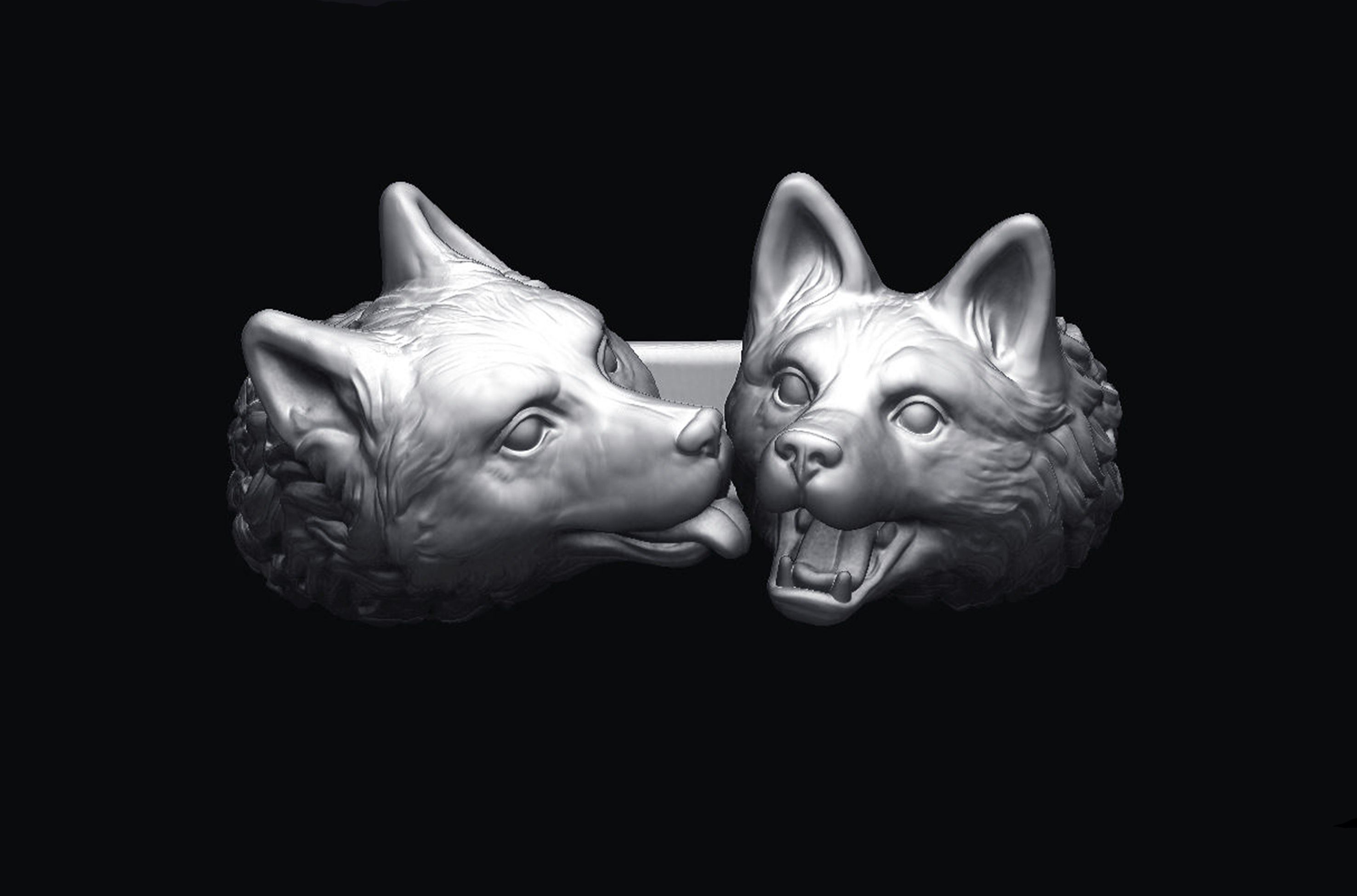 Kissing Dogs 3D print model_8