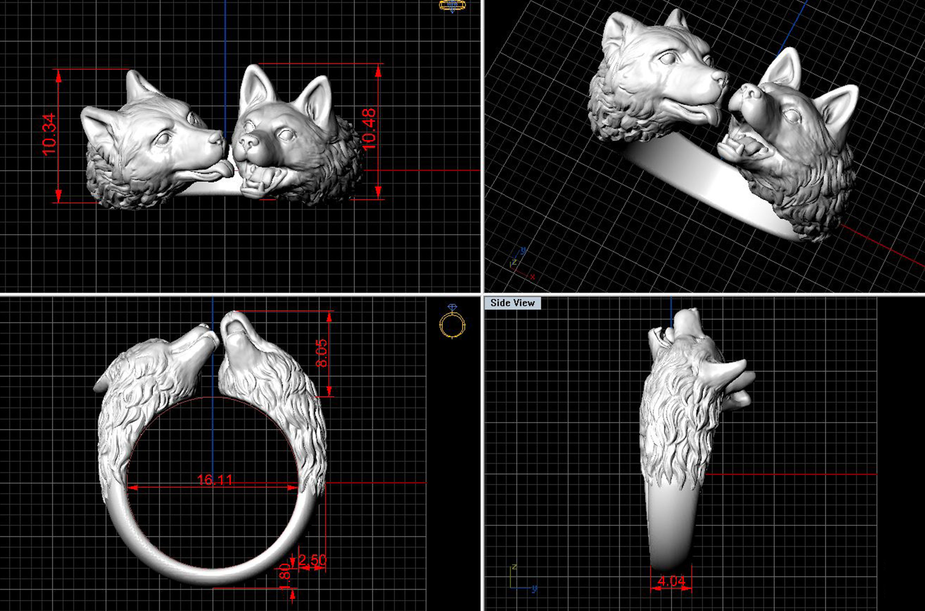 Kissing Dogs 3D print model_6
