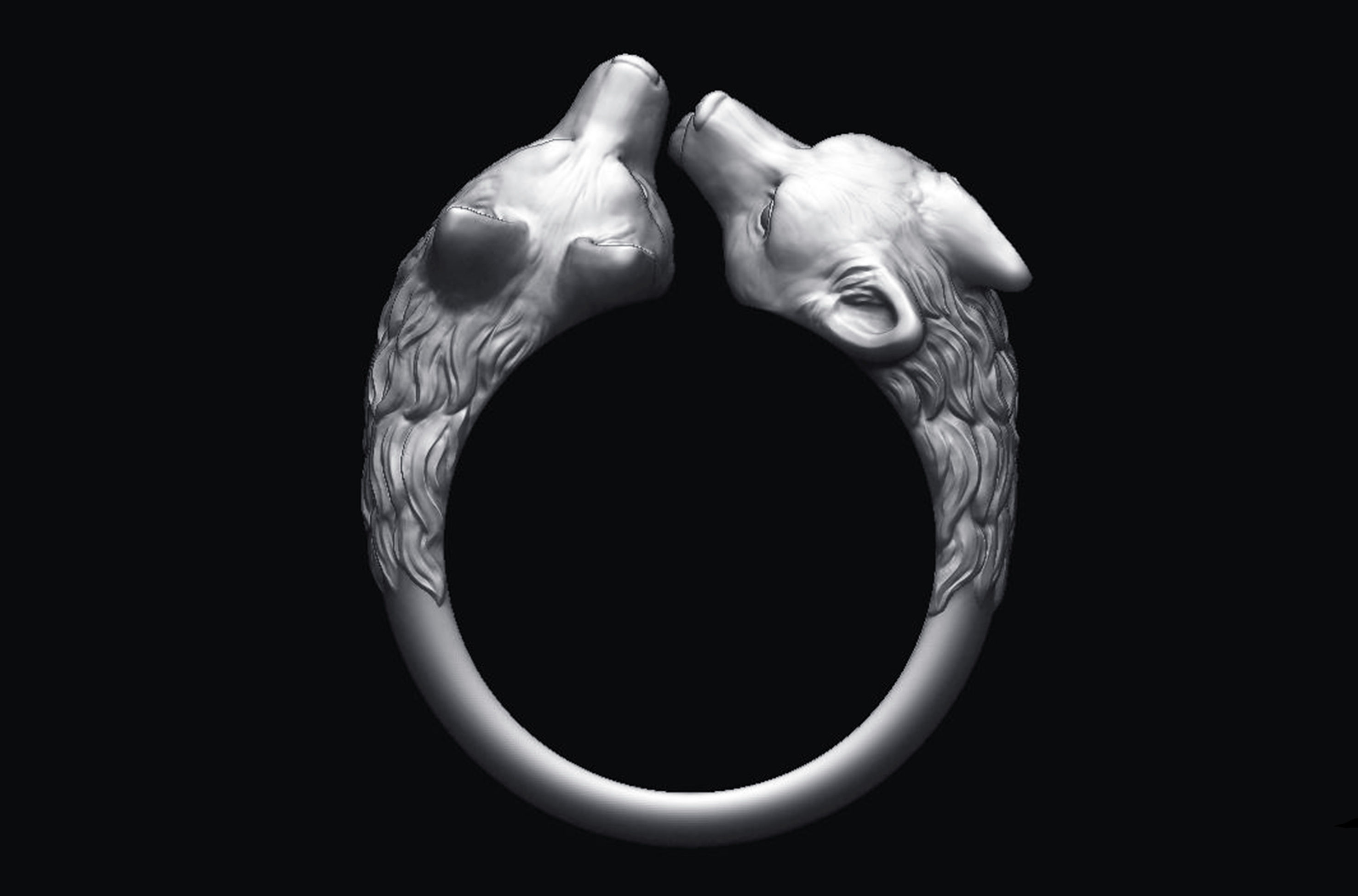 Kissing Dogs 3D print model_14