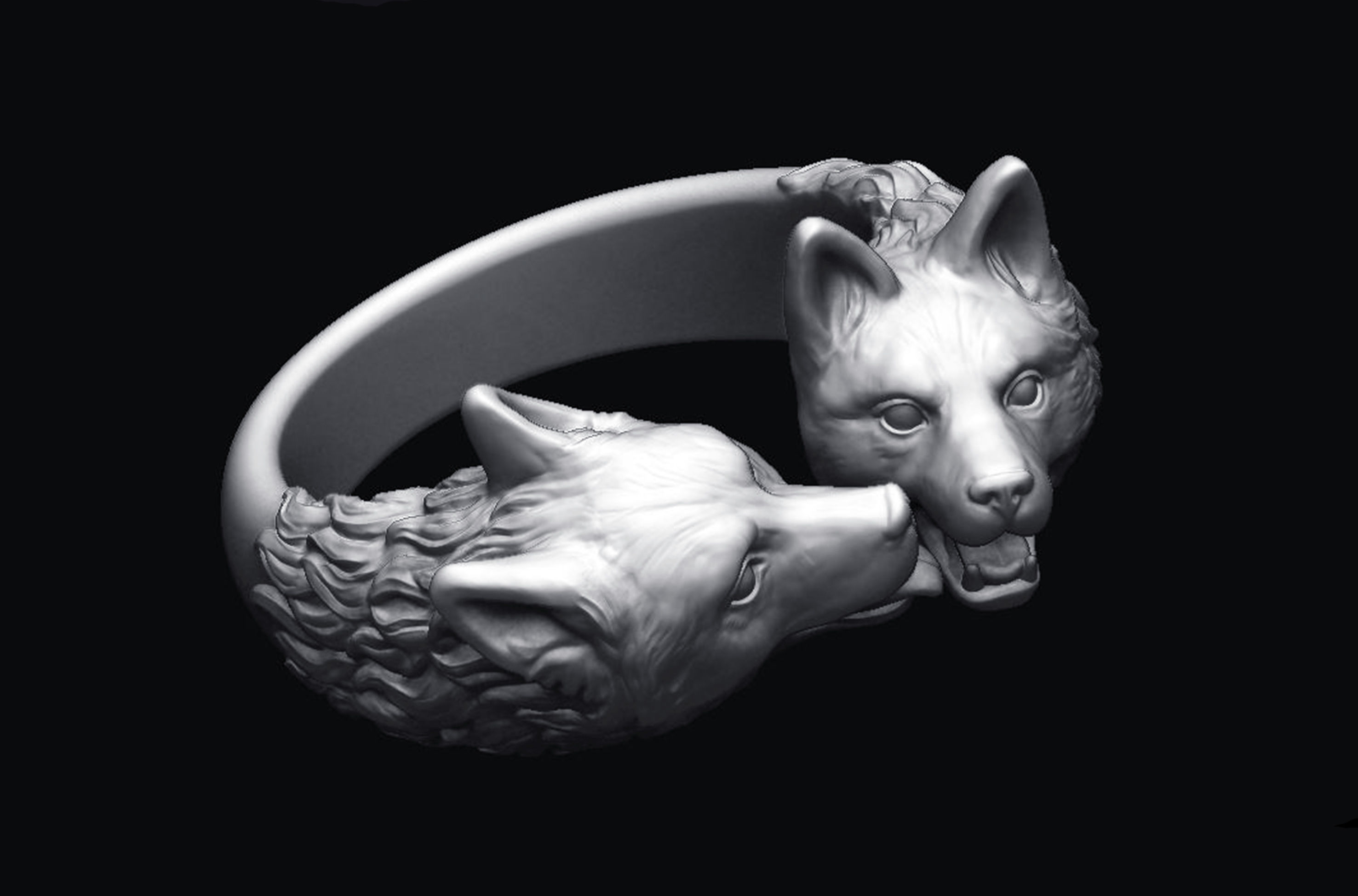 Kissing Dogs 3D print model_11