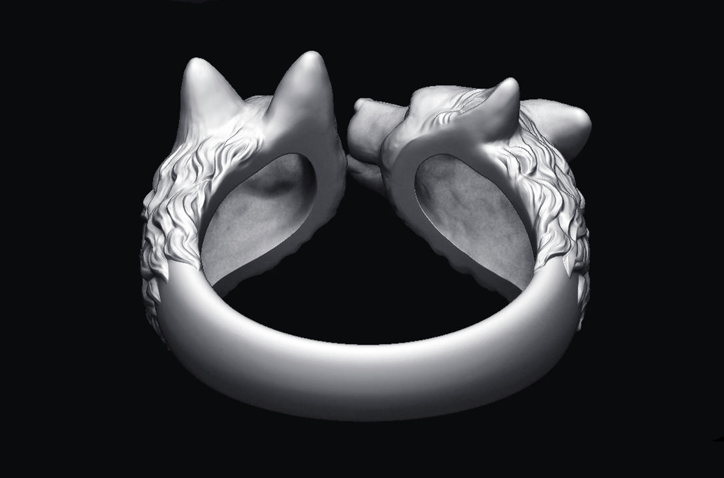 Kissing Dogs 3D print model_13