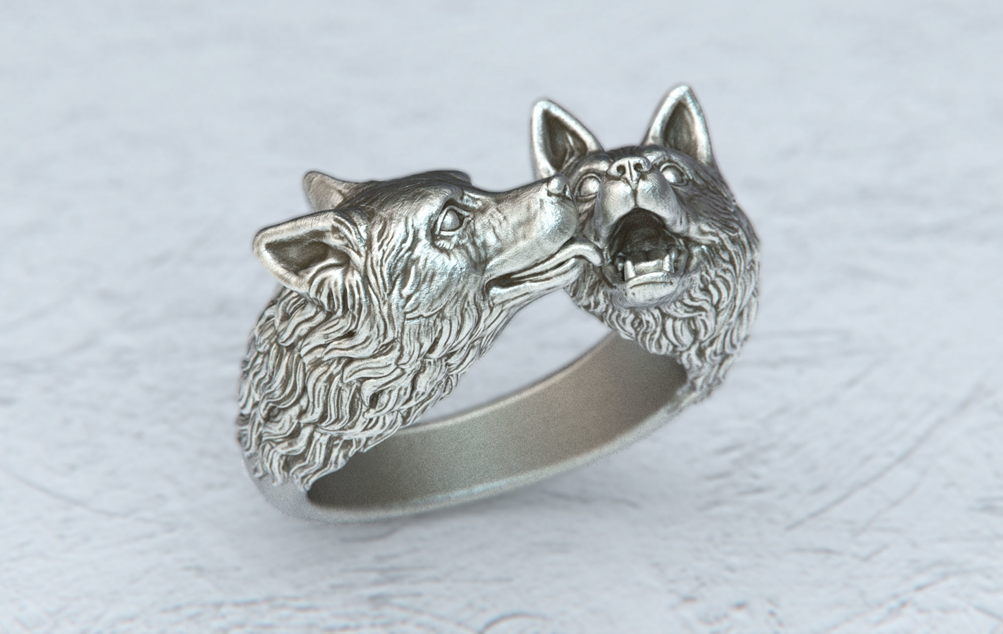 Kissing Dogs 3D print model_2