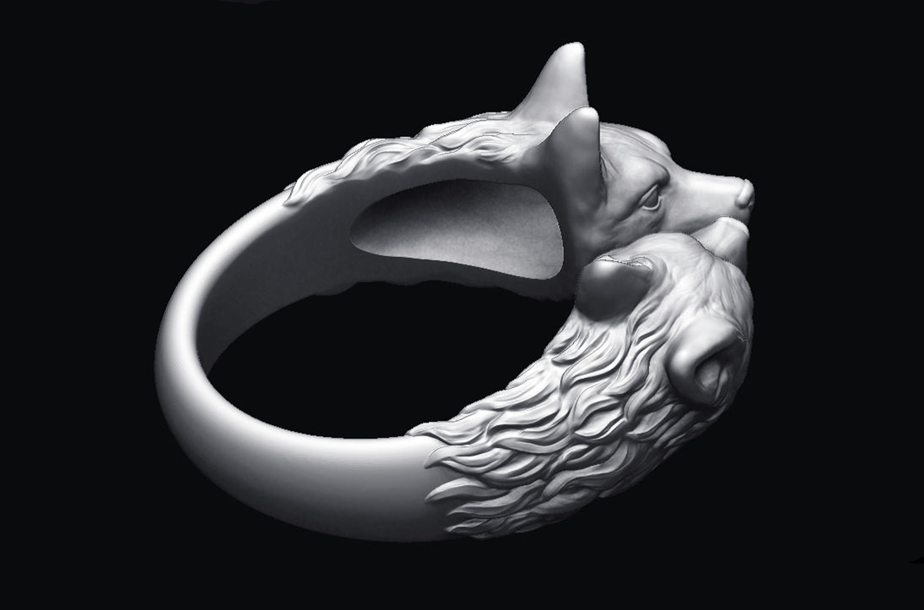 Kissing Dogs 3D print model_12