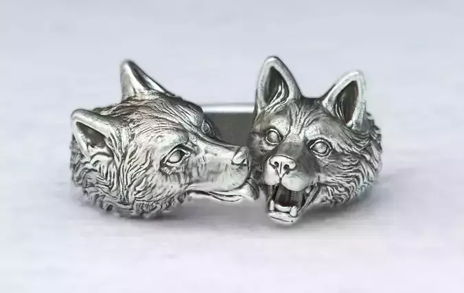 Kissing Dogs 3D print model