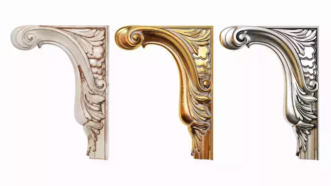 Classic corbel 03 3D model