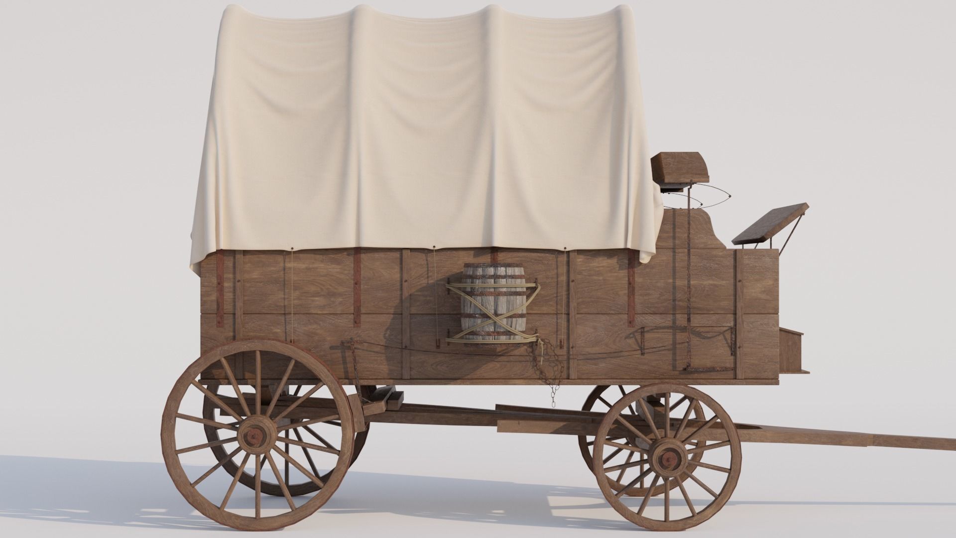 Covered Wagon 3D model_1