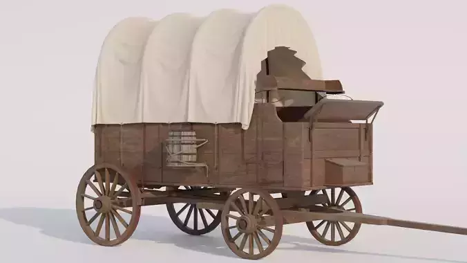 Covered Wagon 3D model