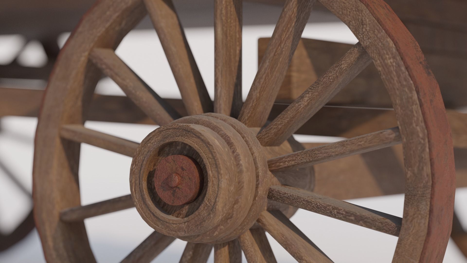 Covered Wagon 3D model_3