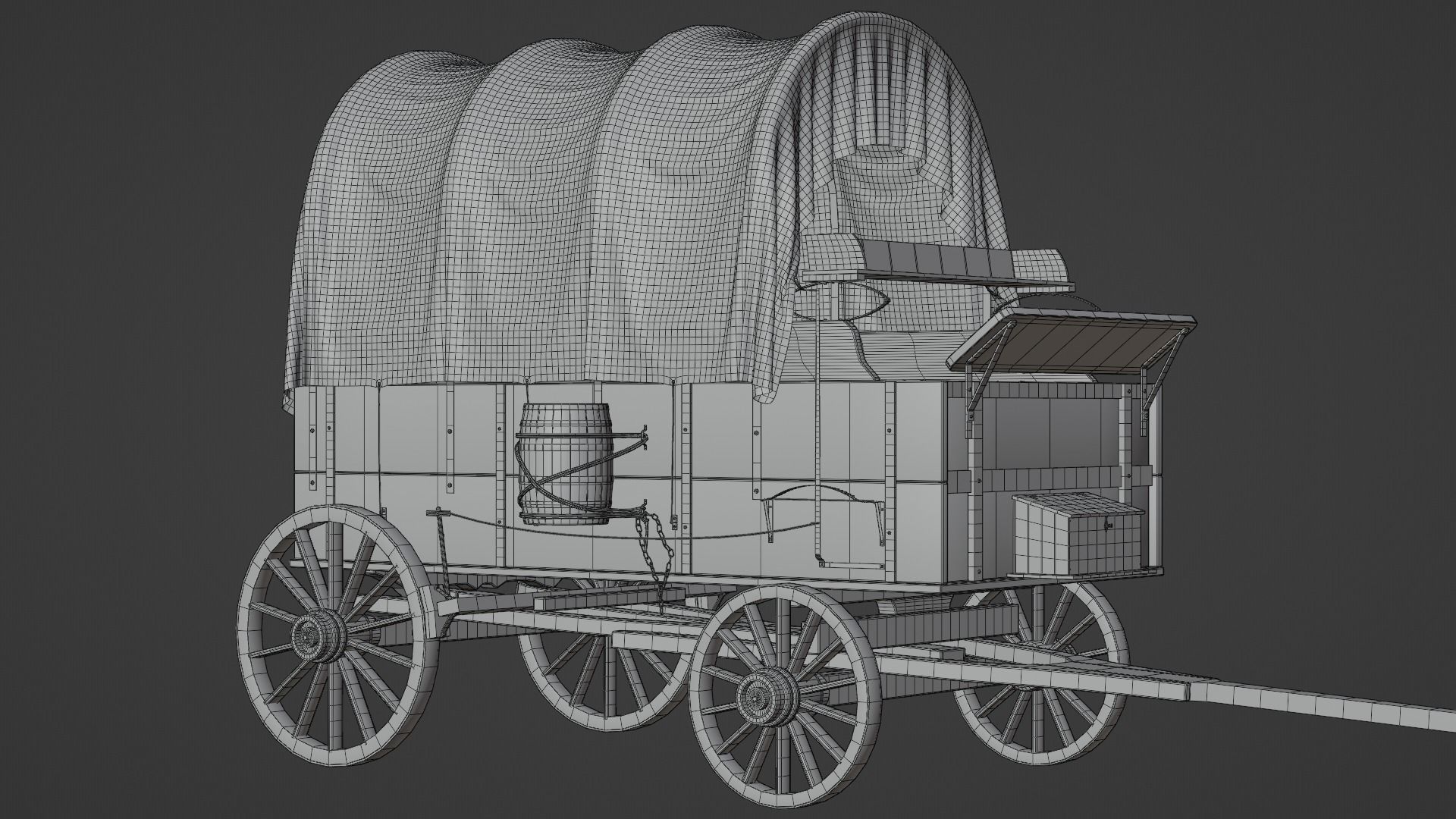 Covered Wagon 3D model_10