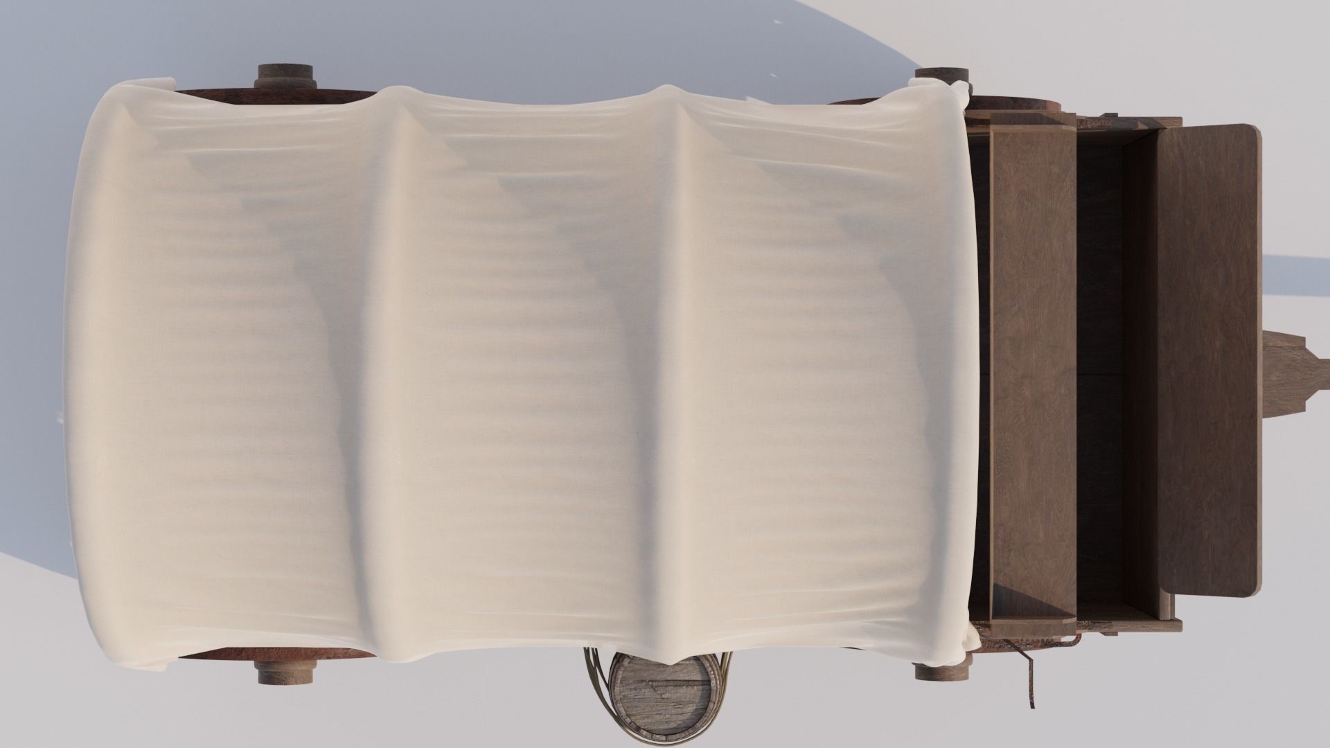 Covered Wagon 3D model_8
