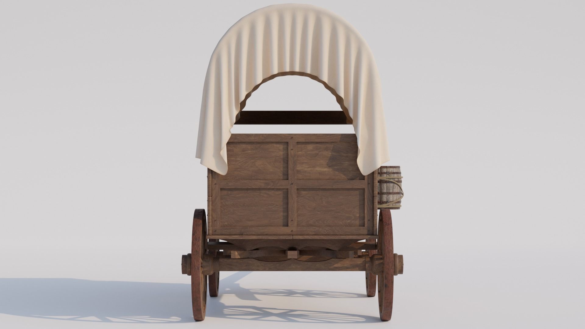 Covered Wagon 3D model_6