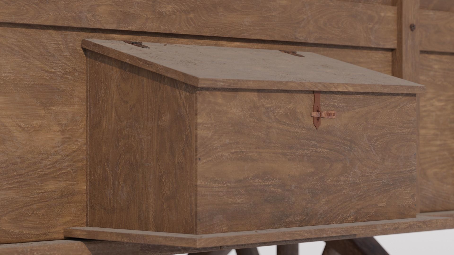 Covered Wagon 3D model_4