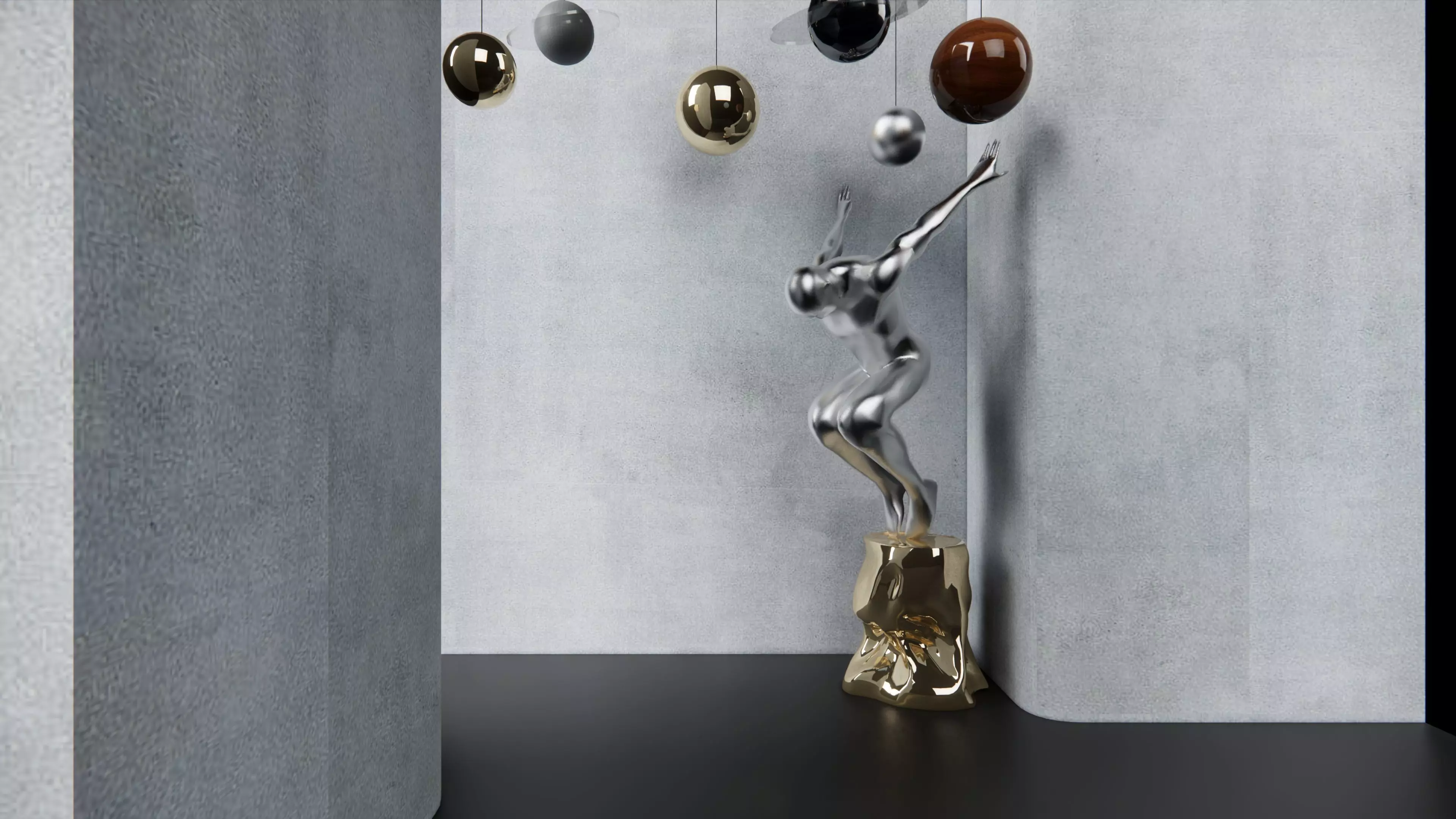 modern  abstract  male  figure  sculpture 3D model_0