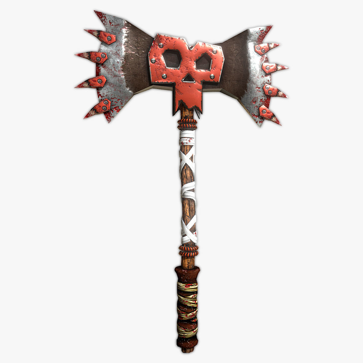 Medieval weapon Battle Stylized axe Low Poly ARVR Low-poly 3D model_4