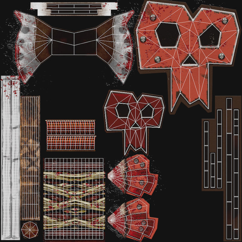 Medieval weapon Battle Stylized axe Low Poly ARVR Low-poly 3D model_7