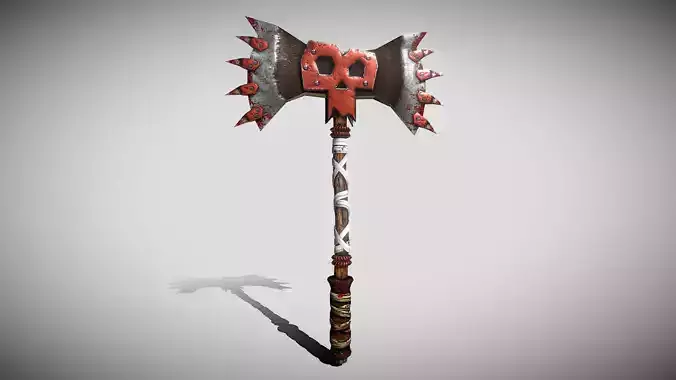 Medieval weapon Battle Stylized axe Low Poly ARVR