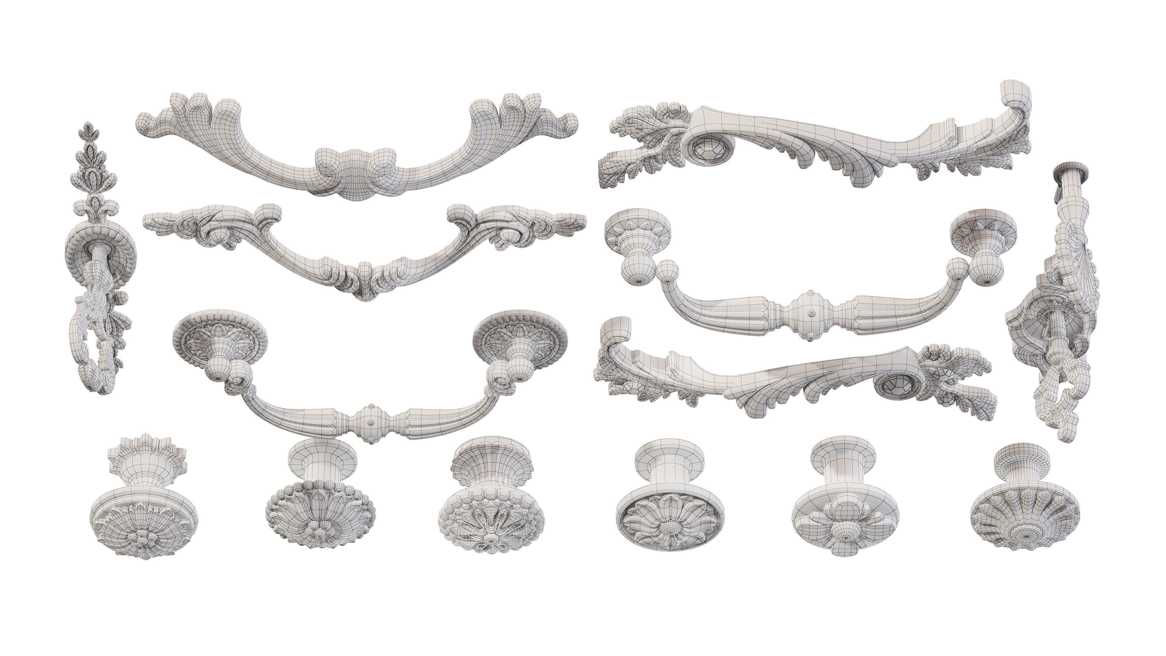 Classic furniture handles 01 3D model_8