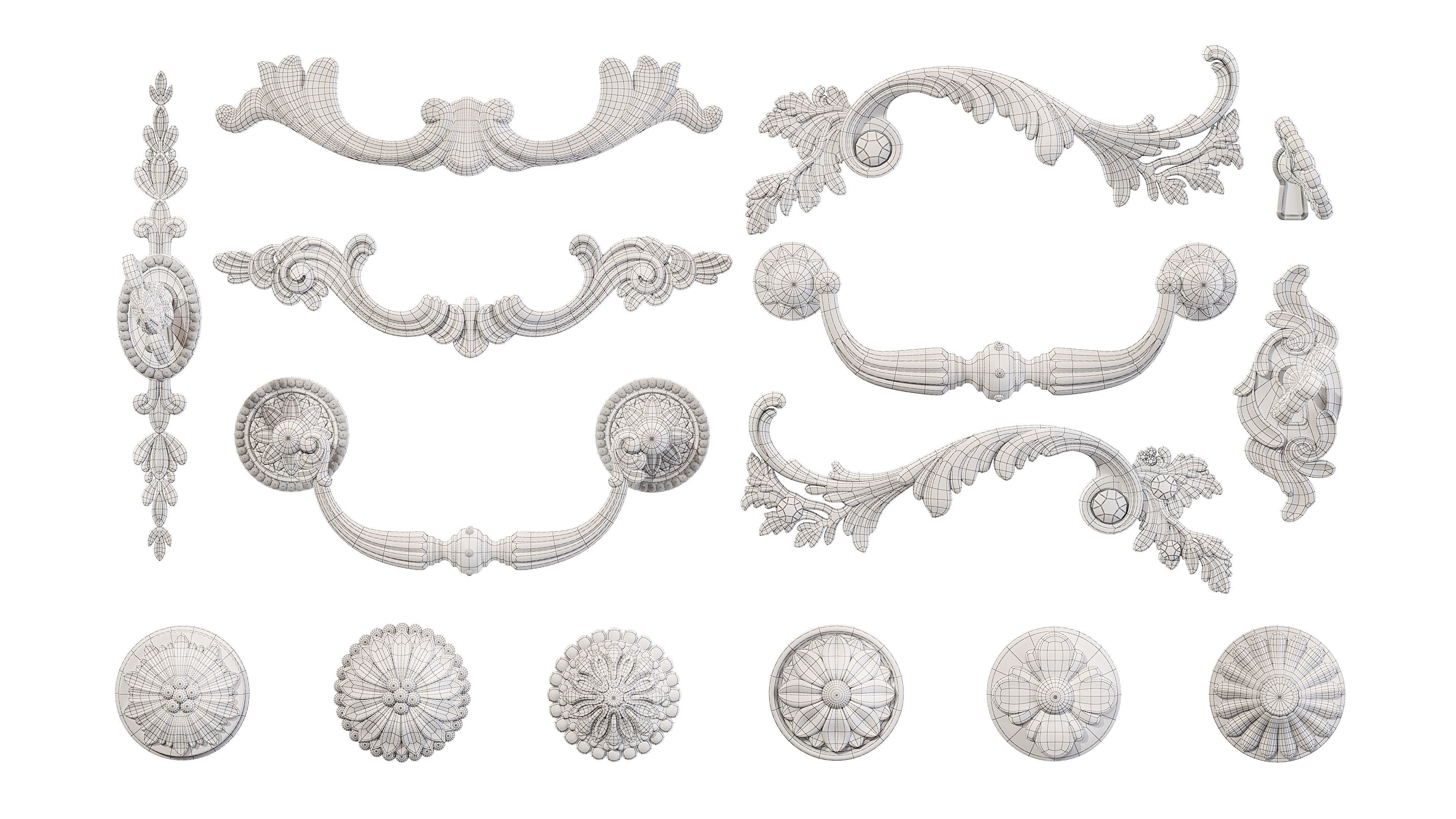 Classic furniture handles 01 3D model_6