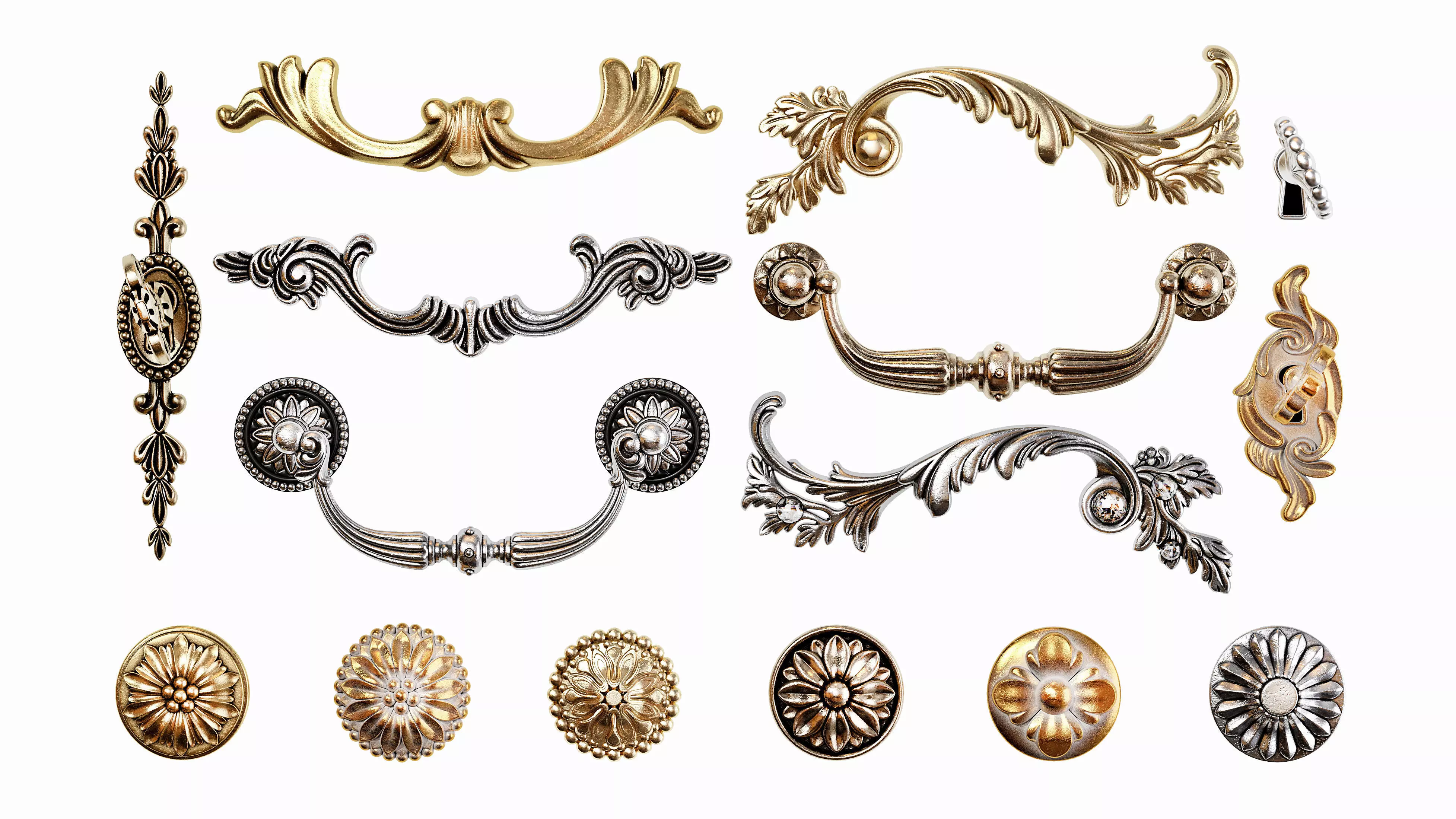 Classic furniture handles 01 3D model_0