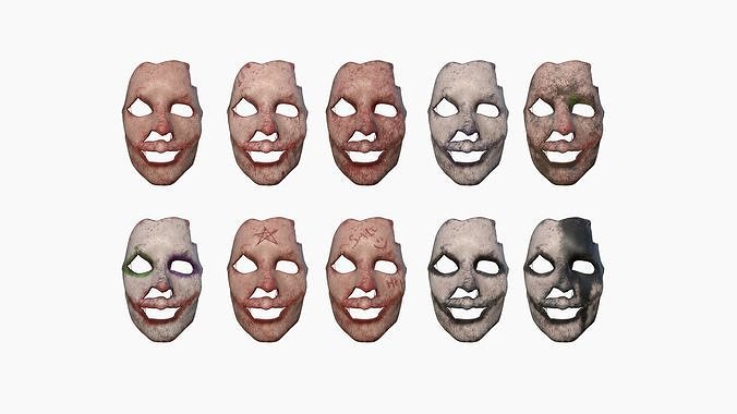 10 Human Skin Terror Masks A Collection - Character Costume 