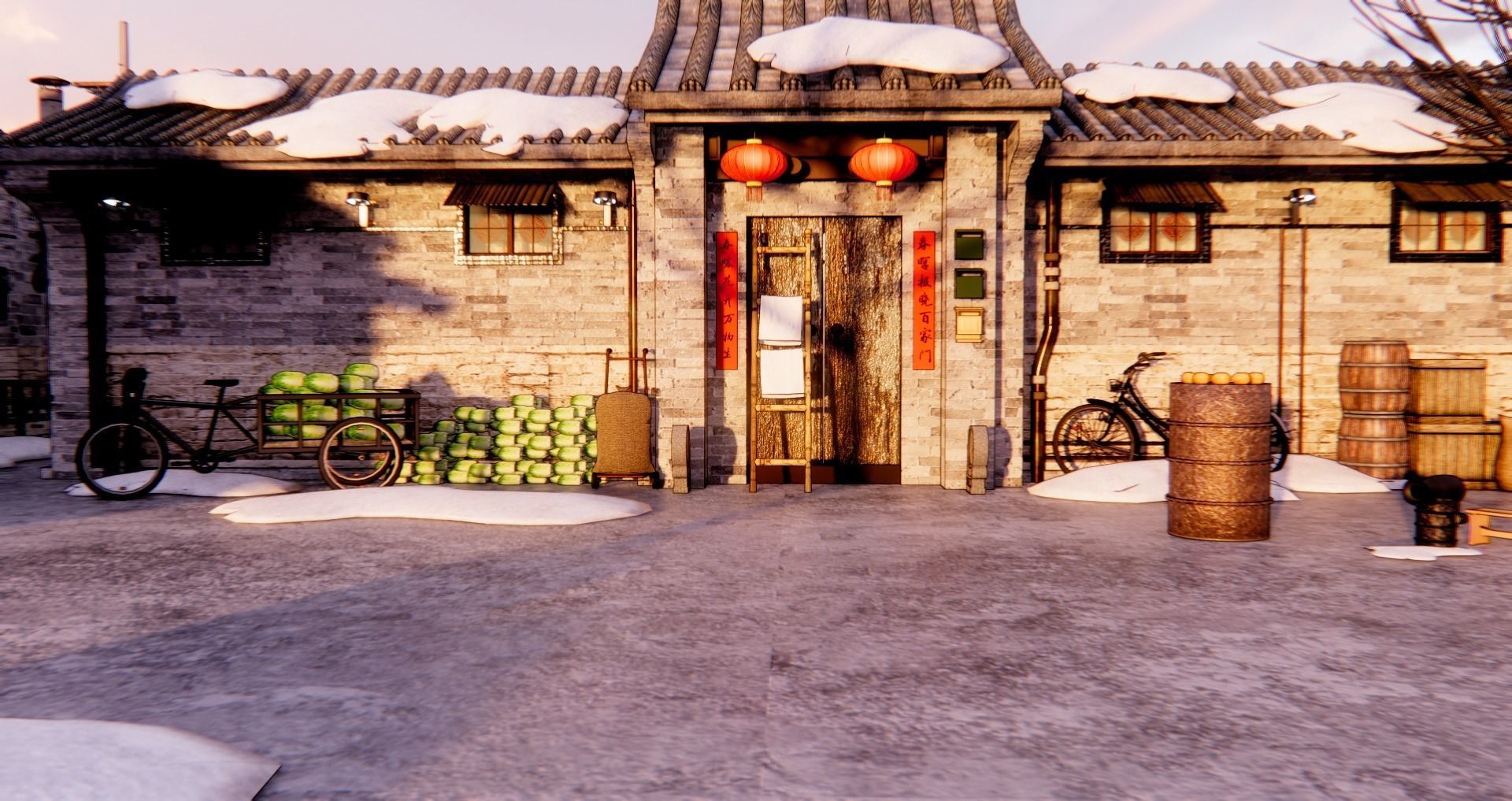 Traditional Chinese Streets In Beijing 3D Model CGTrader