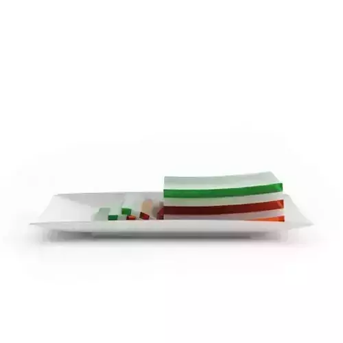 Plate Of Multicolored Jello