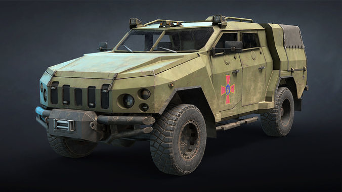 Novator Ukrainian Armored Vehicle Low-poly 3D model
