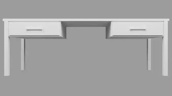 Contemporary Wood Office Desk Interior Furniture Table Drawers