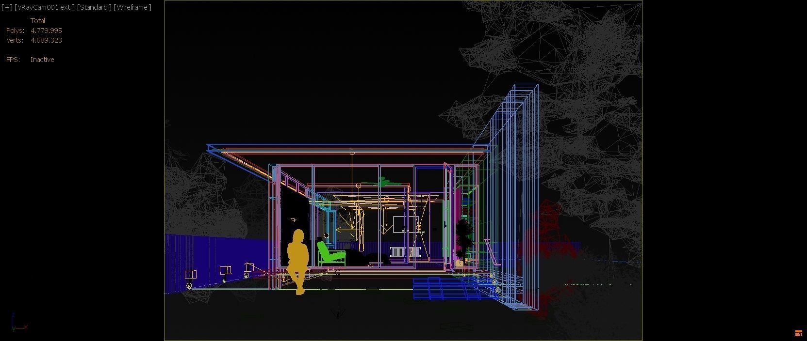 Minimal Forest House scene 3D model_12