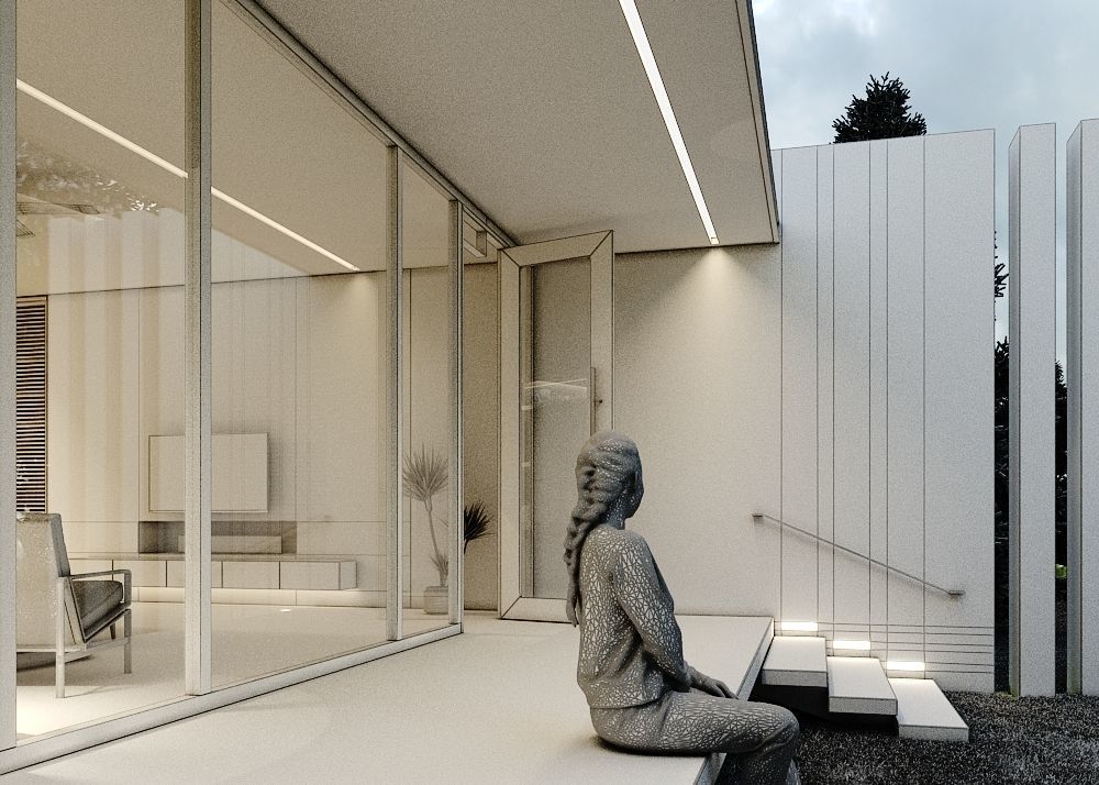 Minimal Forest House scene 3D model_8