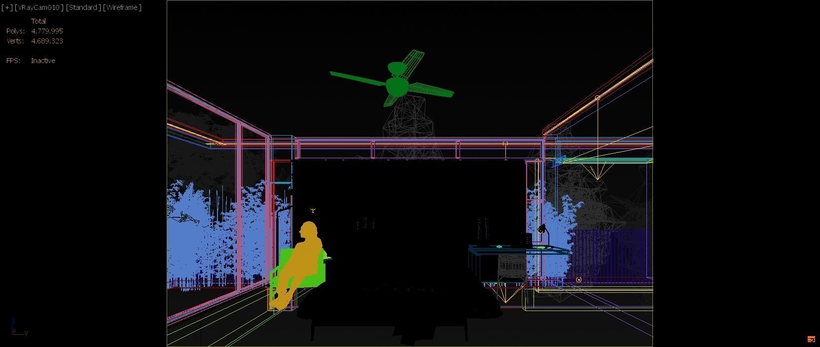 Minimal Forest House scene 3D model_13