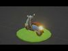 Motorbike scooter Low-poly 3D model_1