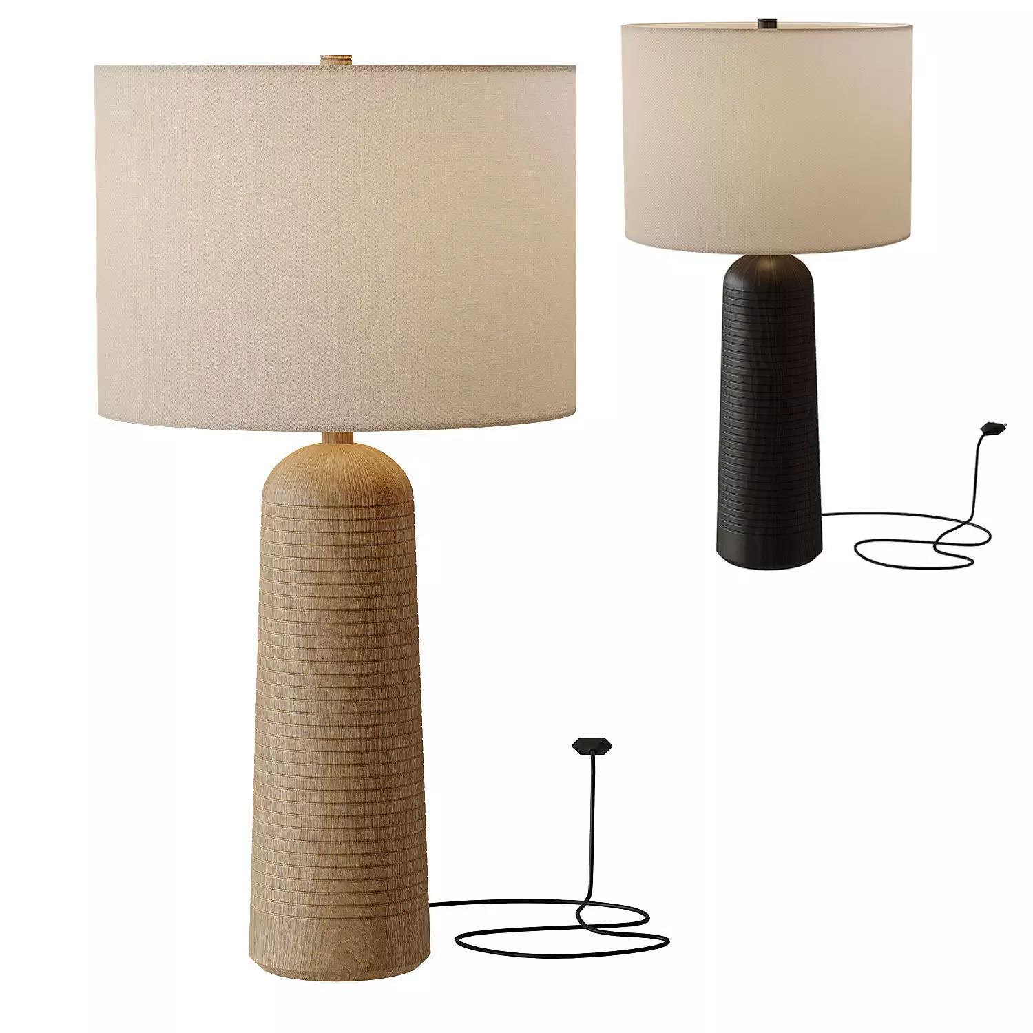Frankfort Wood Table Lamp 3D model_0