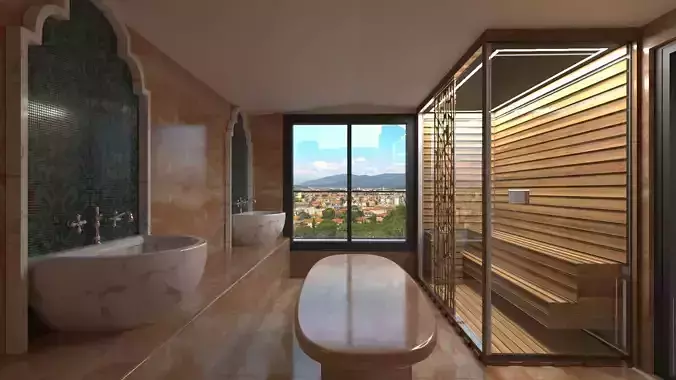 Hammam Design 010 Low-poly 3D model