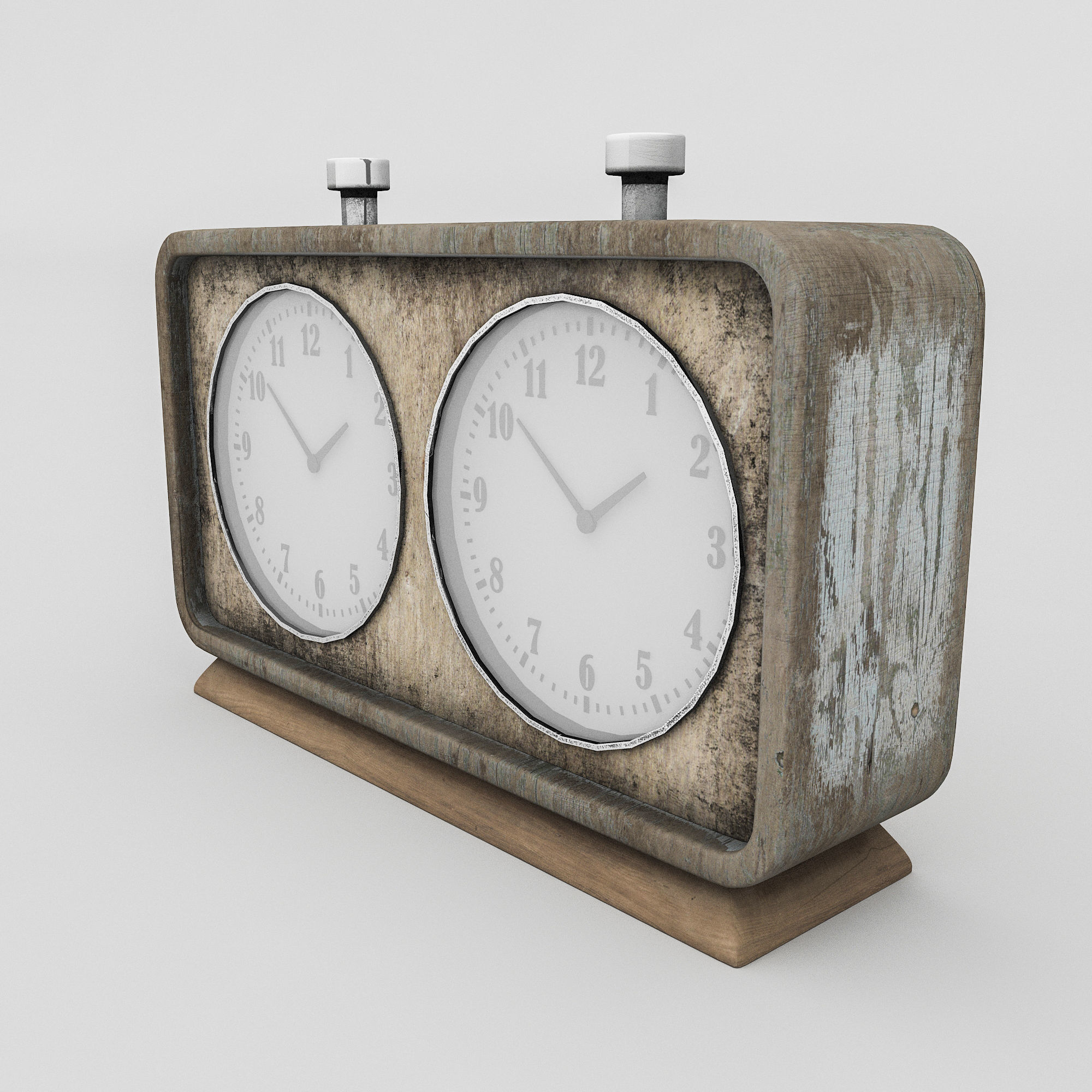chess clock model Low-poly 3D model_1