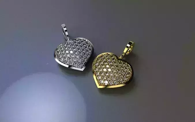 HEART PENDANT - 499- 3D JEWEL