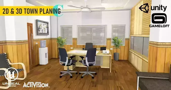 Medical Offices Low-poly 3D model