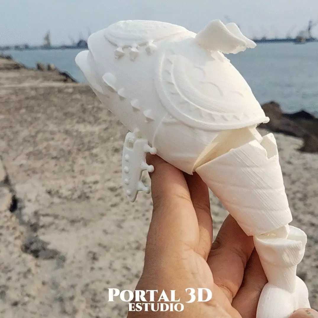 ARTICULATED WING FISH Articulado PEZ DEL VIENTO 3D print model
