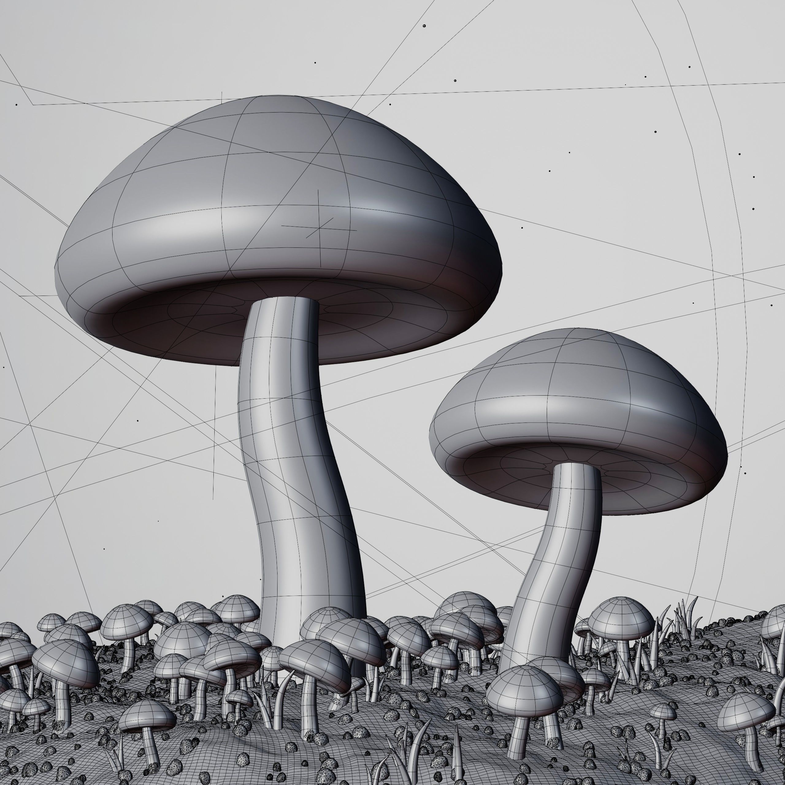 Magical Mushrooms 3D model_6