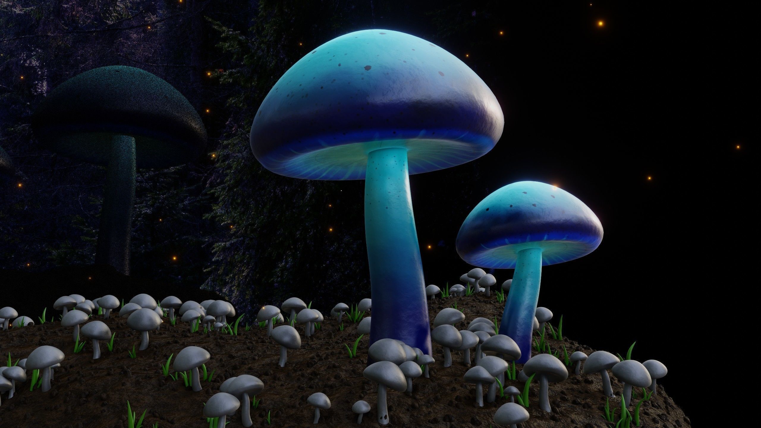 Magical Mushrooms 3D model_9
