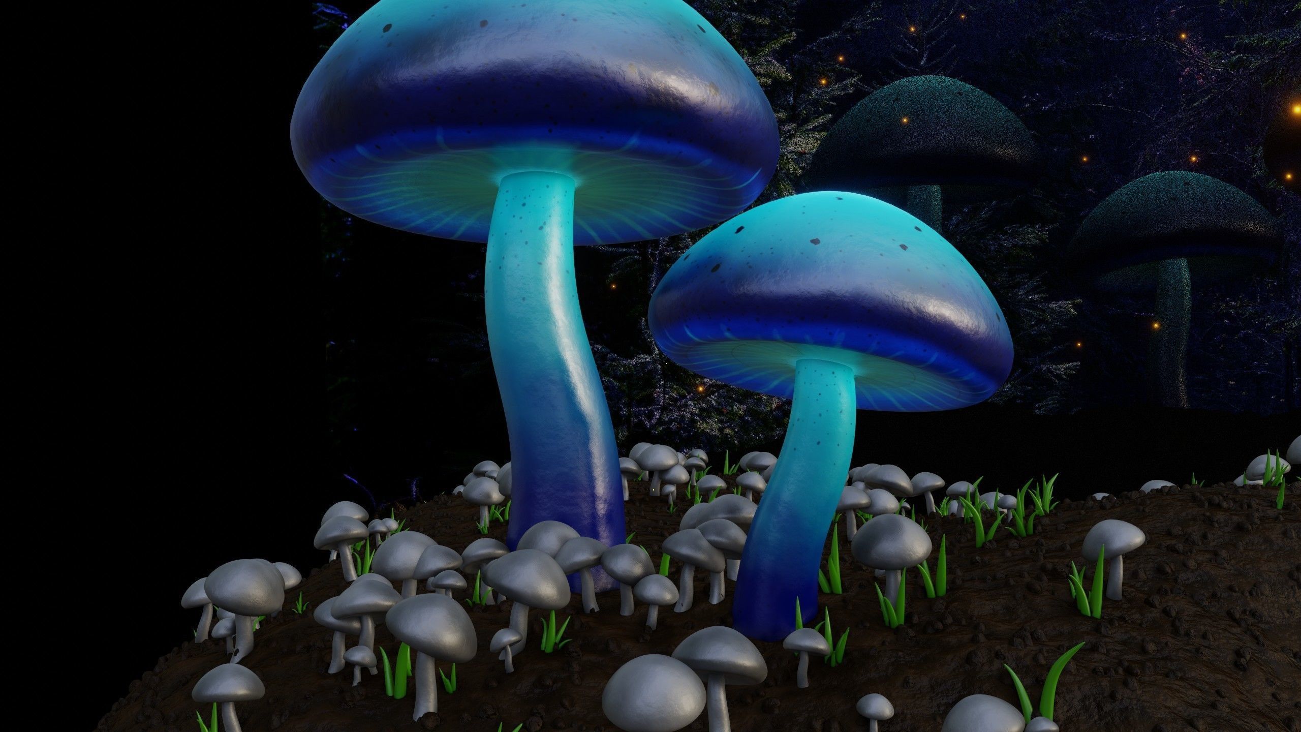 Magical Mushrooms 3D model_11
