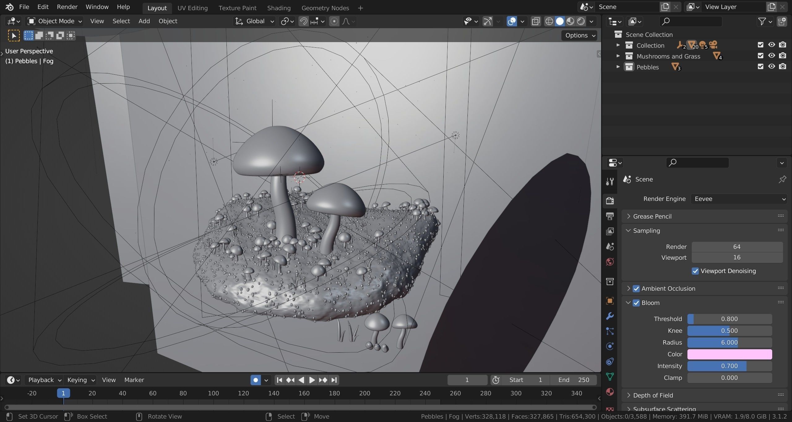 Magical Mushrooms 3D model_5