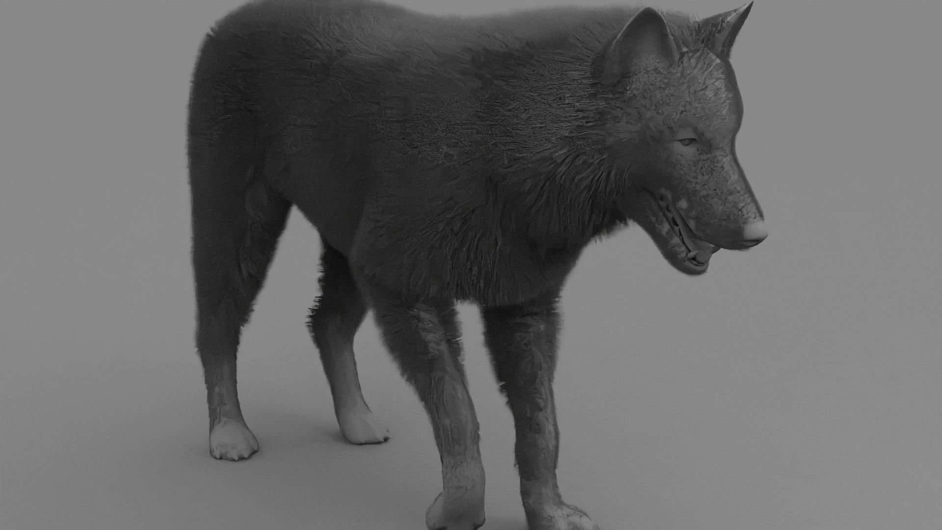 WOLF rigged character 3D model_26