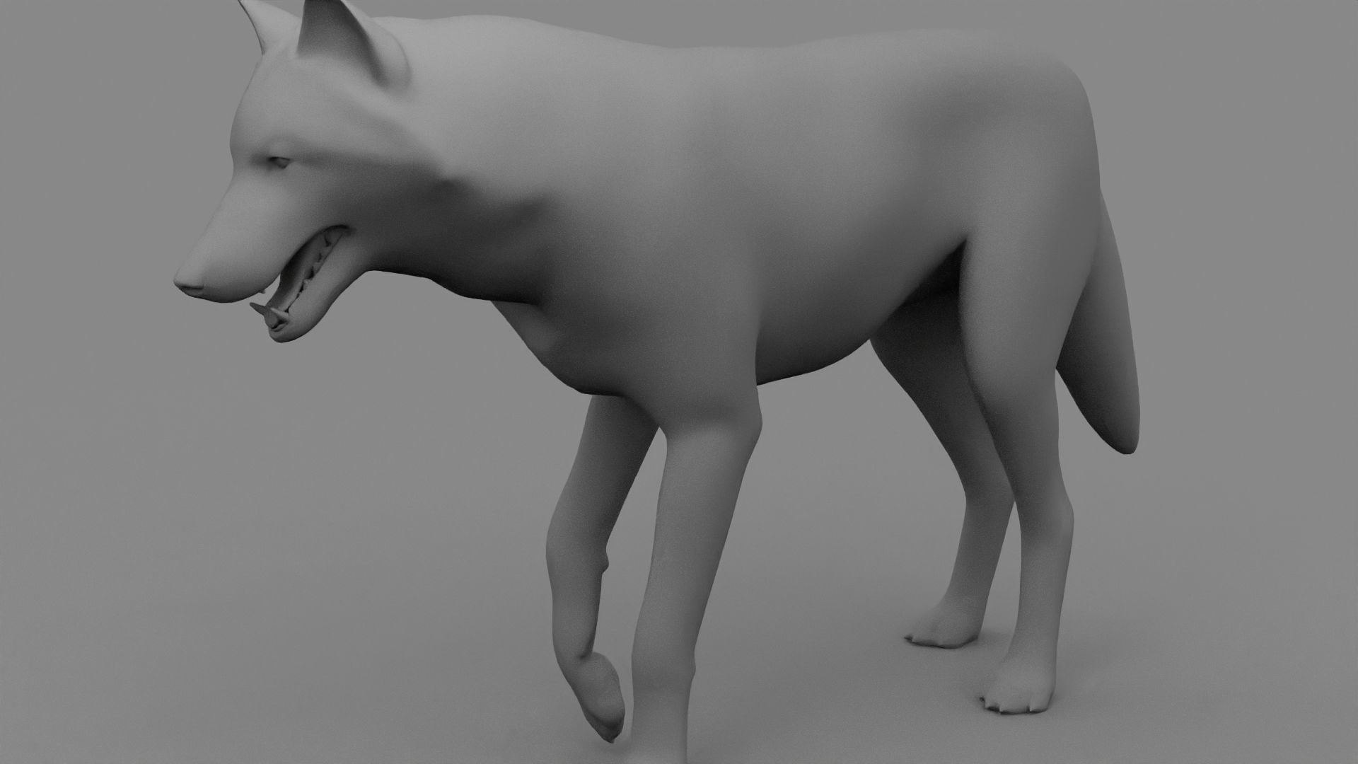 WOLF rigged character 3D model_29