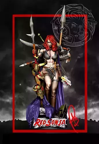 RED SONJA BY CREATIVE GEEK MB 3D print model RED SONJA BY CREATIVE GEEK MB 3D print model