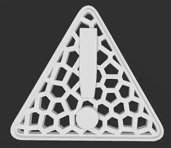 Warning triangle sign Free 3D print model