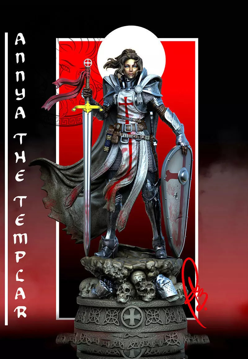 ANNYA THE TEMPLAR GIRL BY CREATIVE GEEK MB 3D print model