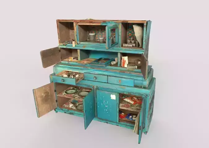 Old Blue Cabinet